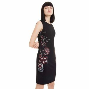 DESIGUAL Women's Denis Short Floral Dress - Black, Large